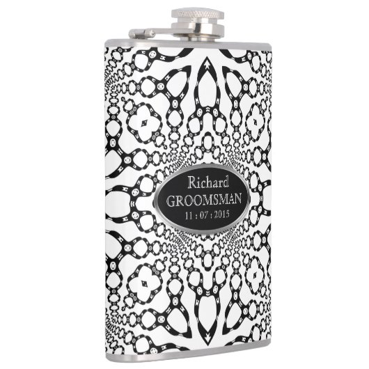 Leather Harness Geometrie personalisieren Hüftkolb Flachmann (Rechts)