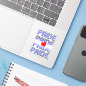 Leather Herz Retro Muster Aufkleber (Laptop mit iPhone)