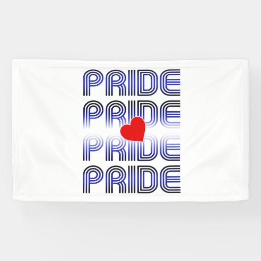Leather Herz Retro Muster Banner (Horizontal)