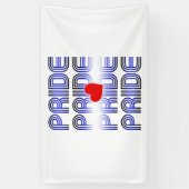 Leather Herz Retro Muster Banner (Vertikal)