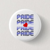 Leather Herz Retro Muster Button (Vorderseite)