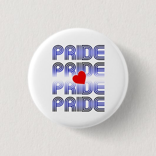 Leather Herz Retro Muster Button (Vorderseite)