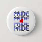 Leather Herz Retro Muster Button (Vorderseite)