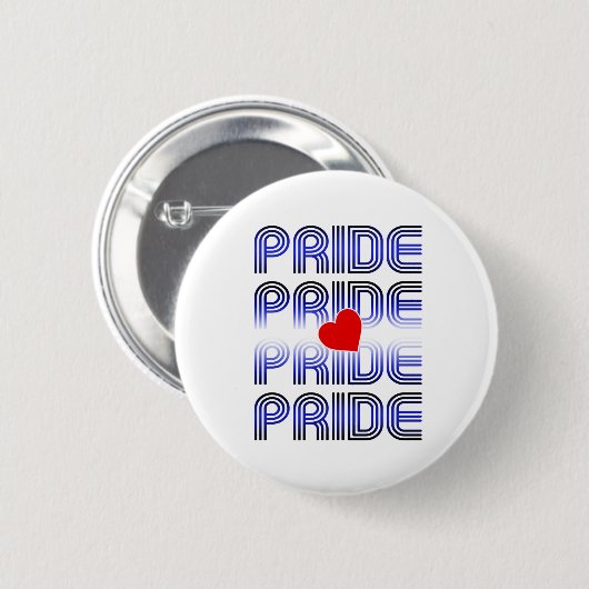 Leather Herz Retro Muster Button (Vorne & Hinten)