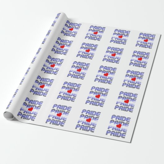 Leather Herz Retro Muster Geschenkpapier (Ungerollt)