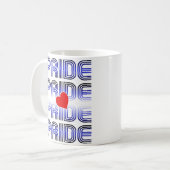 Leather Herz Retro Muster Kaffeetasse (Vorderseite Links)