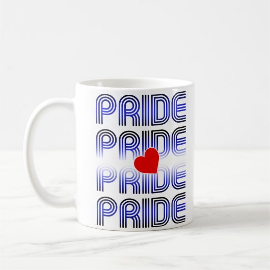 Leather Herz Retro Muster Kaffeetasse (Links)