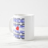 Leather Herz Retro Muster Kaffeetasse (Vorderseite Links)