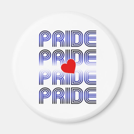 Leather Herz Retro Muster Magnet (Vorne)