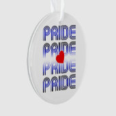 Leather Herz Retro Muster Ornament (Vorderseite)