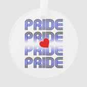 Leather Herz Retro Muster Ornament (Vorderseite)