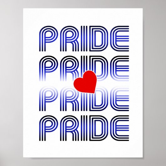Leather Herz Retro Muster Poster (Vorne)