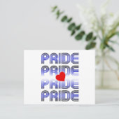 Leather Herz Retro Muster Postkarte (Stehend Vorderseite)