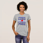 Leather Herz Retro Muster T-Shirt (Vorne ganz)