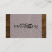 Leather | Holzschnitt Visitenkarte (Rückseite)