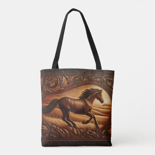 Leather Horse Ranch Sunset Tasche (Rückseite)
