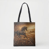 Leather Horse Ranch Sunset Tasche (Vorderseite)