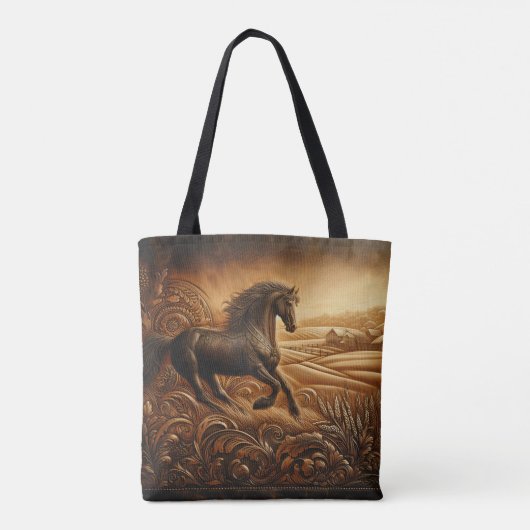 Leather Horse Ranch Sunset Tasche (Rückseite)