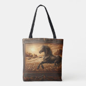 Leather Horse Ranch Sunset Tasche (Rückseite)
