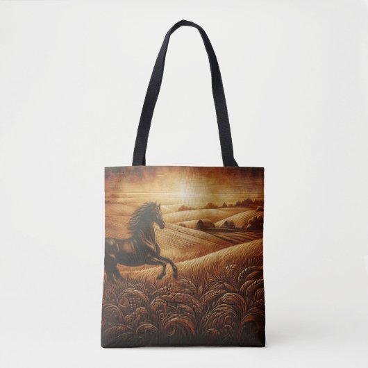 Leather Horse Ranch Sunset Tasche (Vorderseite)