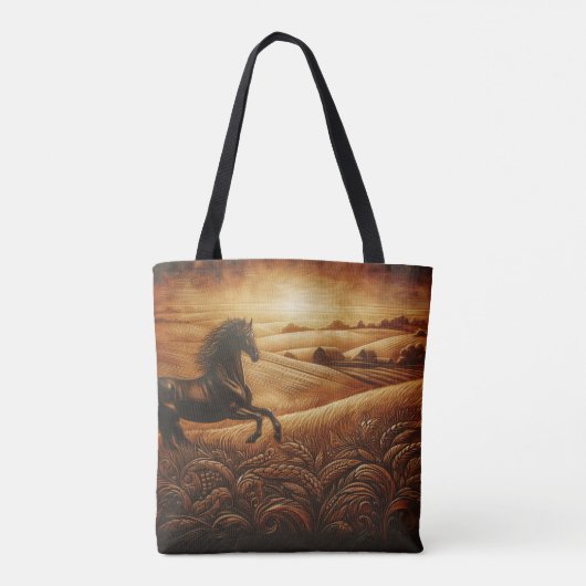 Leather Horse Ranch Sunset Tasche (Rückseite)
