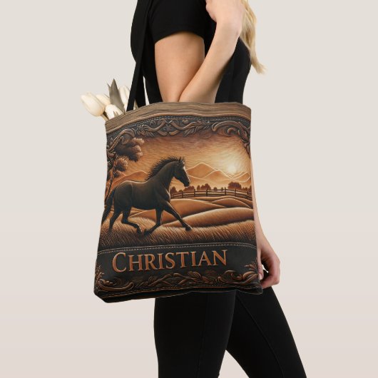 Leather Horse Ranch Sunset Tasche (Von Nahem)