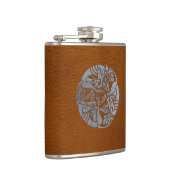 Leather Iron Celtic Dog Flachmann (Rechts)