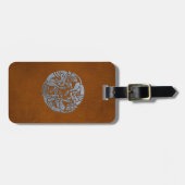 Leather Iron Celtic Dog Gepäckanhänger (Vorderseite horizontal)