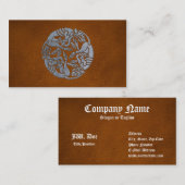 Leather Iron Celtic Dog Visitenkarte (Vorne/Hinten)
