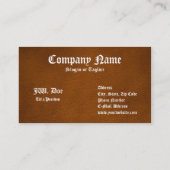 Leather Iron Celtic Dog Visitenkarte (Rückseite)