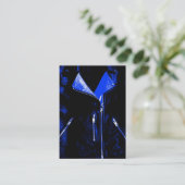 Leather Jacket Blue Visitenkarte schwarz (Stehend Vorderseite)