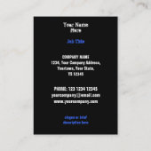 Leather Jacket Blue Visitenkarte schwarz (Rückseite)