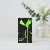 Leather Jacket Green Visitenkarte schwarzer Seiten (Stehend Vorderseite)