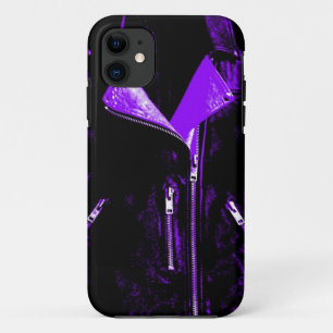 Leather Jacket Lila iPhone 5 Fall 11 Hülle