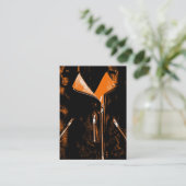 Leather Jacket Orange Visitenkarte schwarz (Stehend Vorderseite)