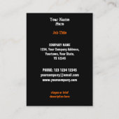 Leather Jacket Orange Visitenkarte schwarz (Rückseite)