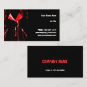 Leather Jacket Red Visitenkarte horizontal (Vorne/Hinten)