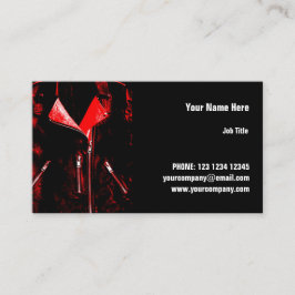 Leather Jacket Red Visitenkarte horizontal