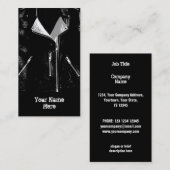 Leather Jacket White Visitenkarte schwarzes Portra (Vorne/Hinten)