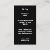 Leather Jacket White Visitenkarte schwarzes Portra (Rückseite)