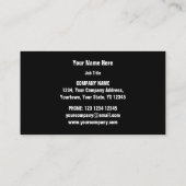 Leather Jacket Yellow Visitenkarte schwarz (Rückseite)