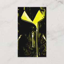 Leather Jacket Yellow Visitenkarte schwarz