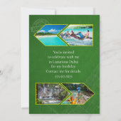 Leather Jamaica Passport Save the Date Einladung (Rückseite)