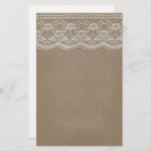 Leather & Lace Wedding Briefpapier (Vorne/Hinten)