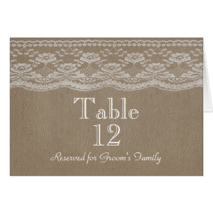 Leather & Lace Wedding Tischnummer