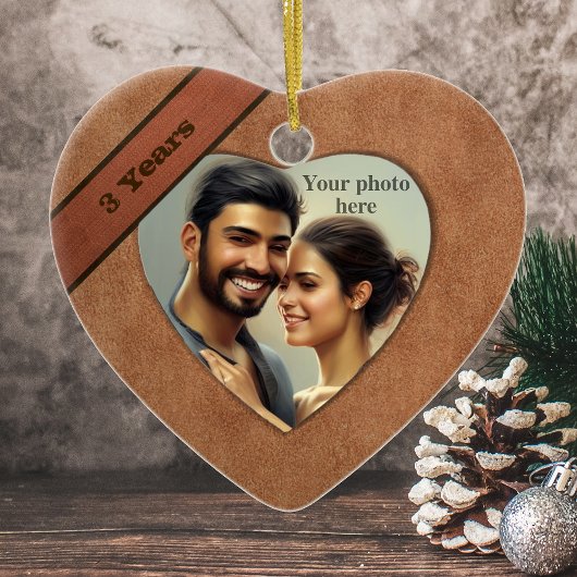 Leather Look 3 Jubiläum: Add Your Foto Keramikornament