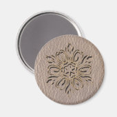 Leather-Look Blume Star Soft Magnet (Vorderseite/Rückseite)