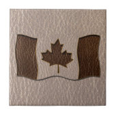 Leather-Look Canada Flag Soft Fliese (Vorderseite)