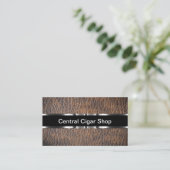 Leather Look Classy Cigar Shop Terminkarte (Stehend Vorderseite)