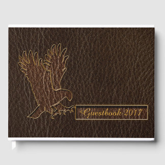 Leather Look Eagle Dark Gästebuch